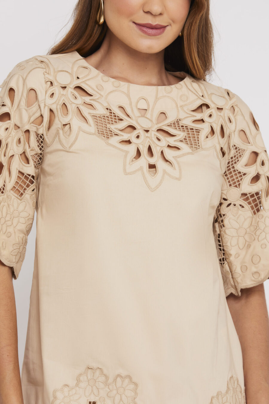 VESTIDO MARGARETE - Caqui - Imagem 3