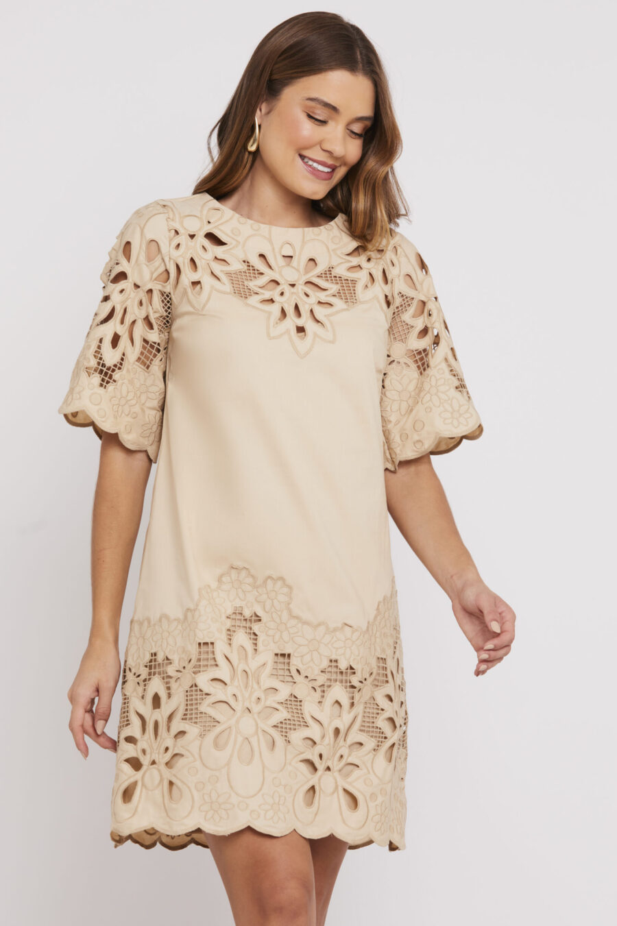 VESTIDO MARGARETE - Caqui - Imagem 2