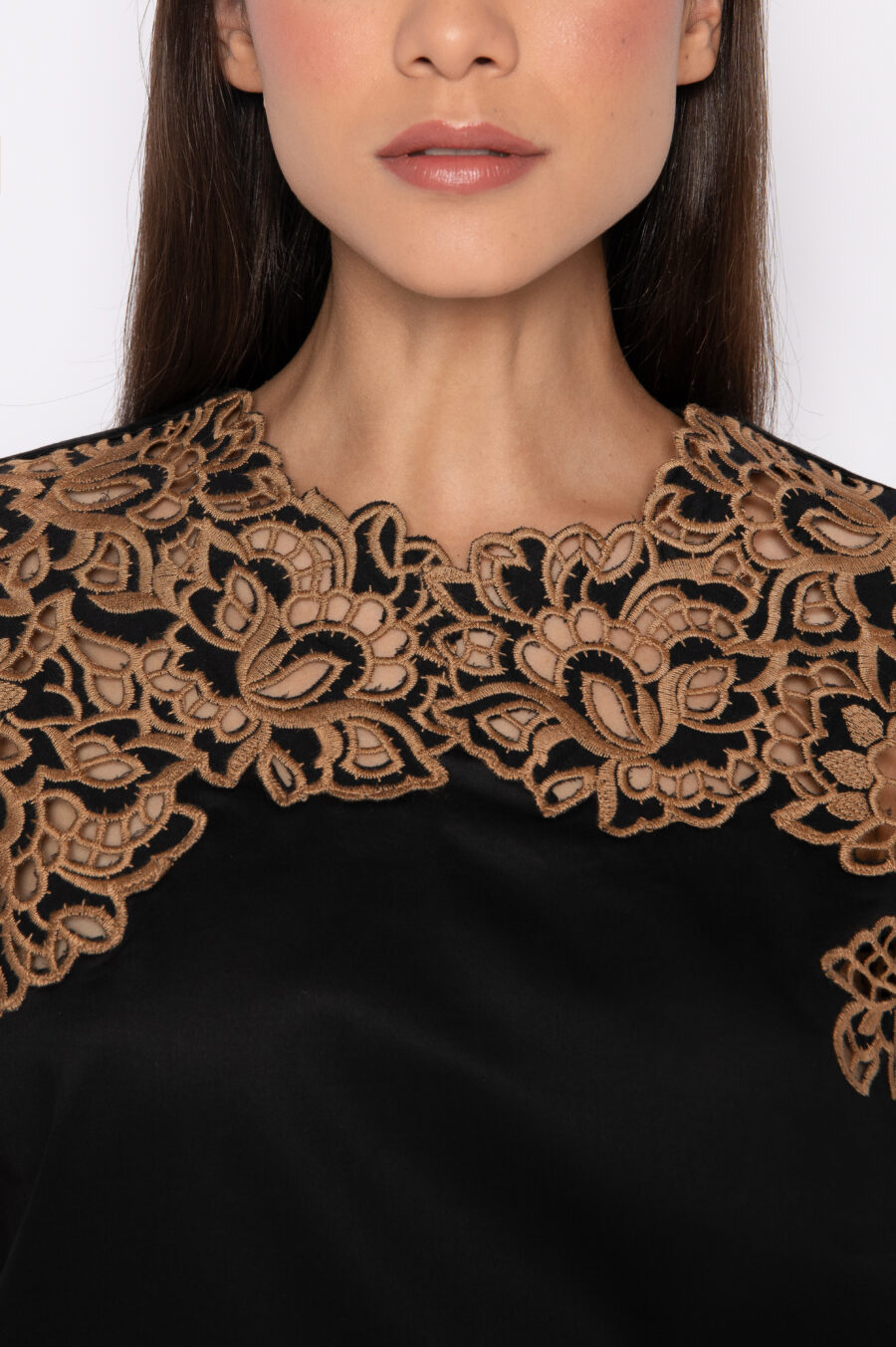 Blusa Feminina em Algodão com Bordado Richelieu - AGNES - Imagem 3