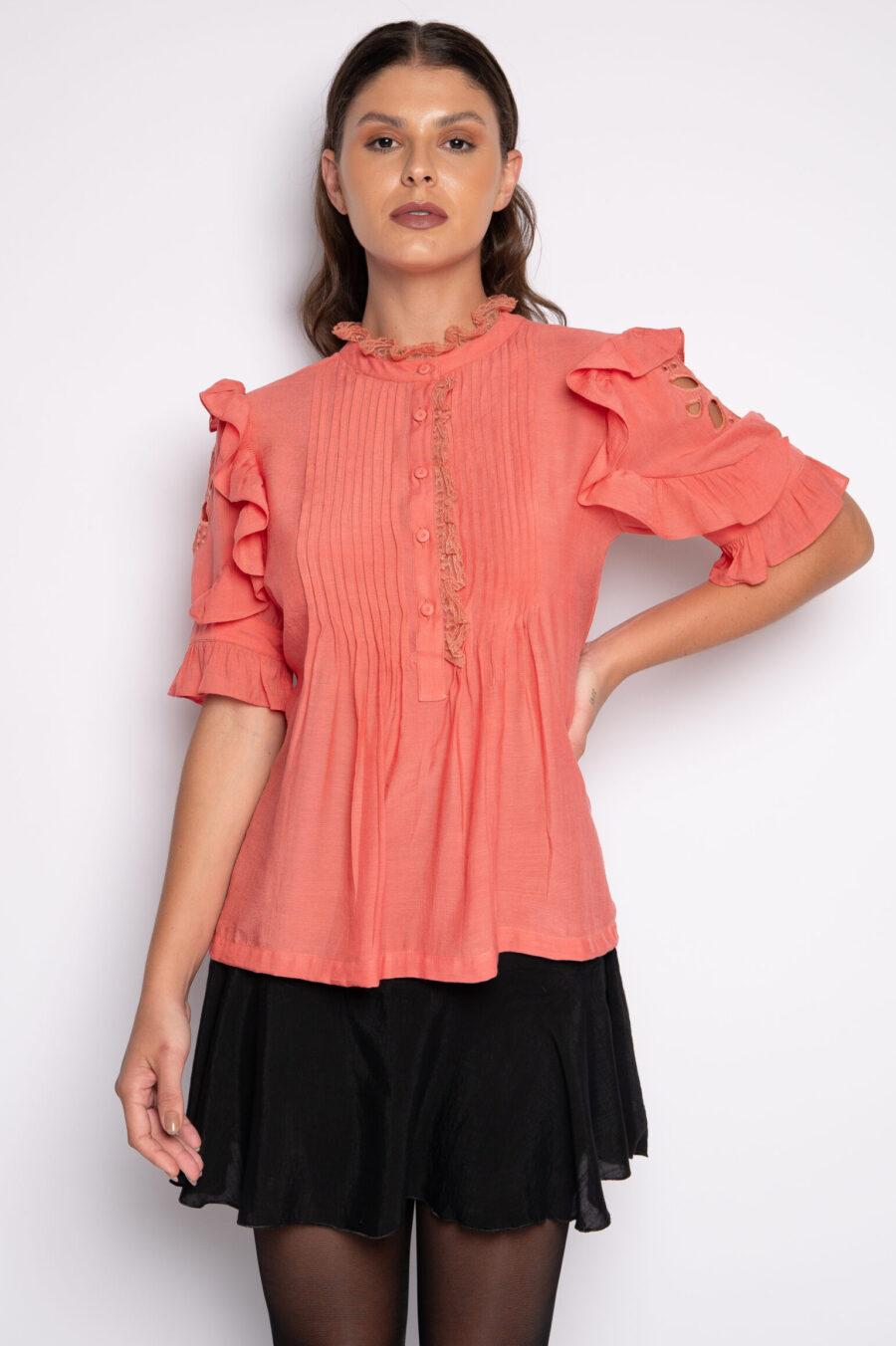 CAMISA VALERIA - CORAL - Imagem 2