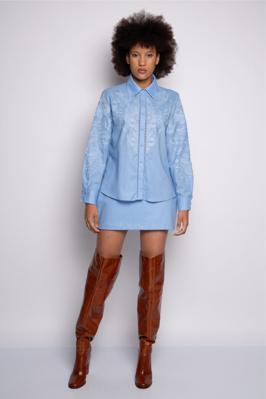 CAMISA RAQUEL - Azul Celeste