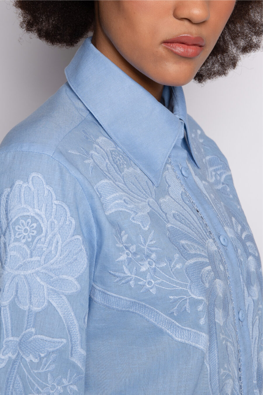 CAMISA RAQUEL - Azul Celeste - Imagem 3