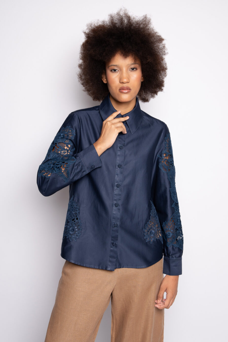 CAMISA PAMELA- Azul Marinho - Imagem 2