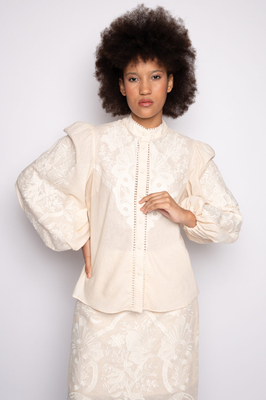CAMISA ZÉLIA - Palmito - Imagem 2
