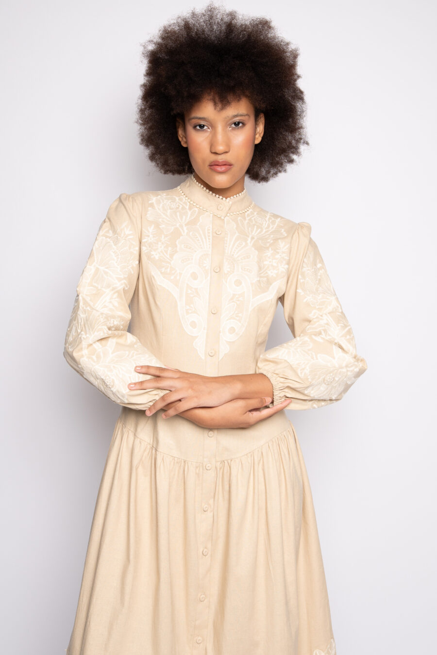VESTIDO RÚBIA - Amêndoa - Imagem 2