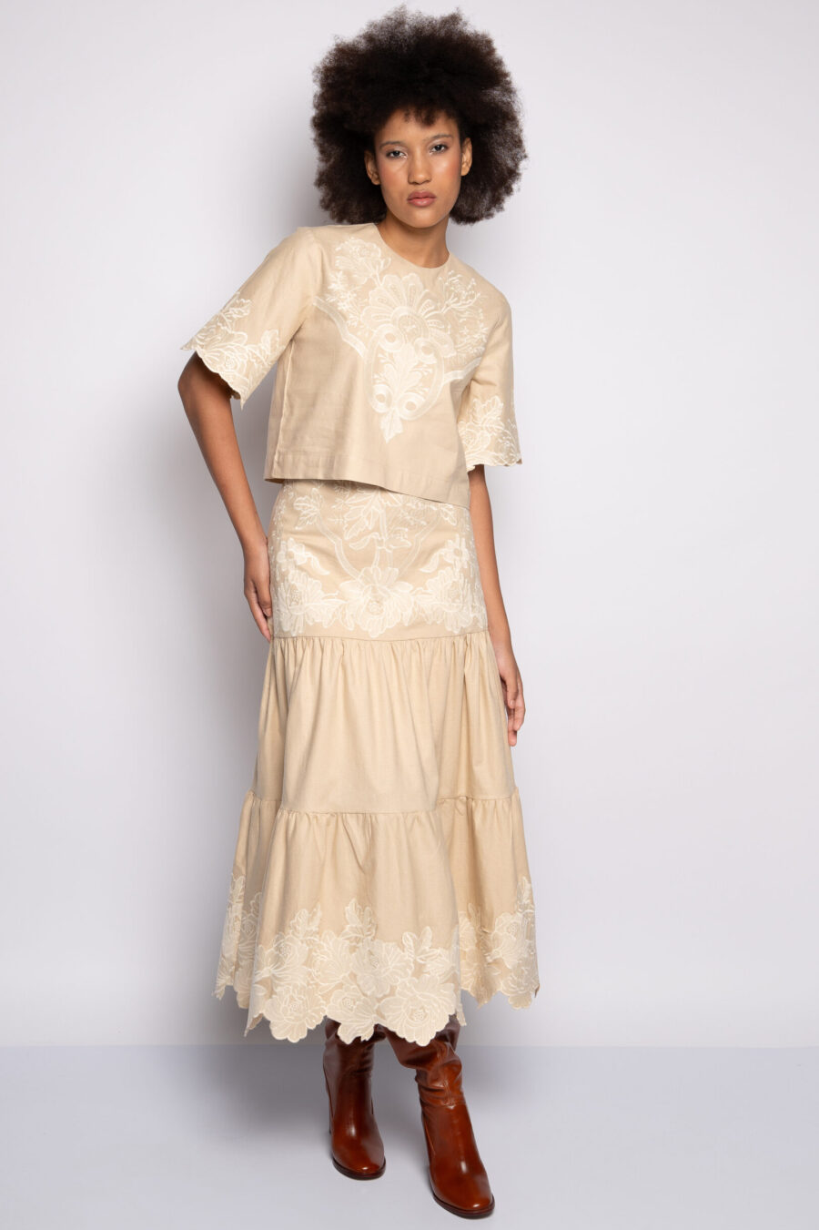 BLUSA FABIANA - Amêndoa
