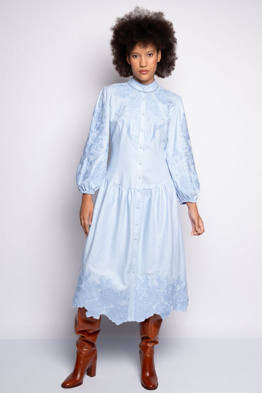 VESTIDO RÚBIA - Azul Céu