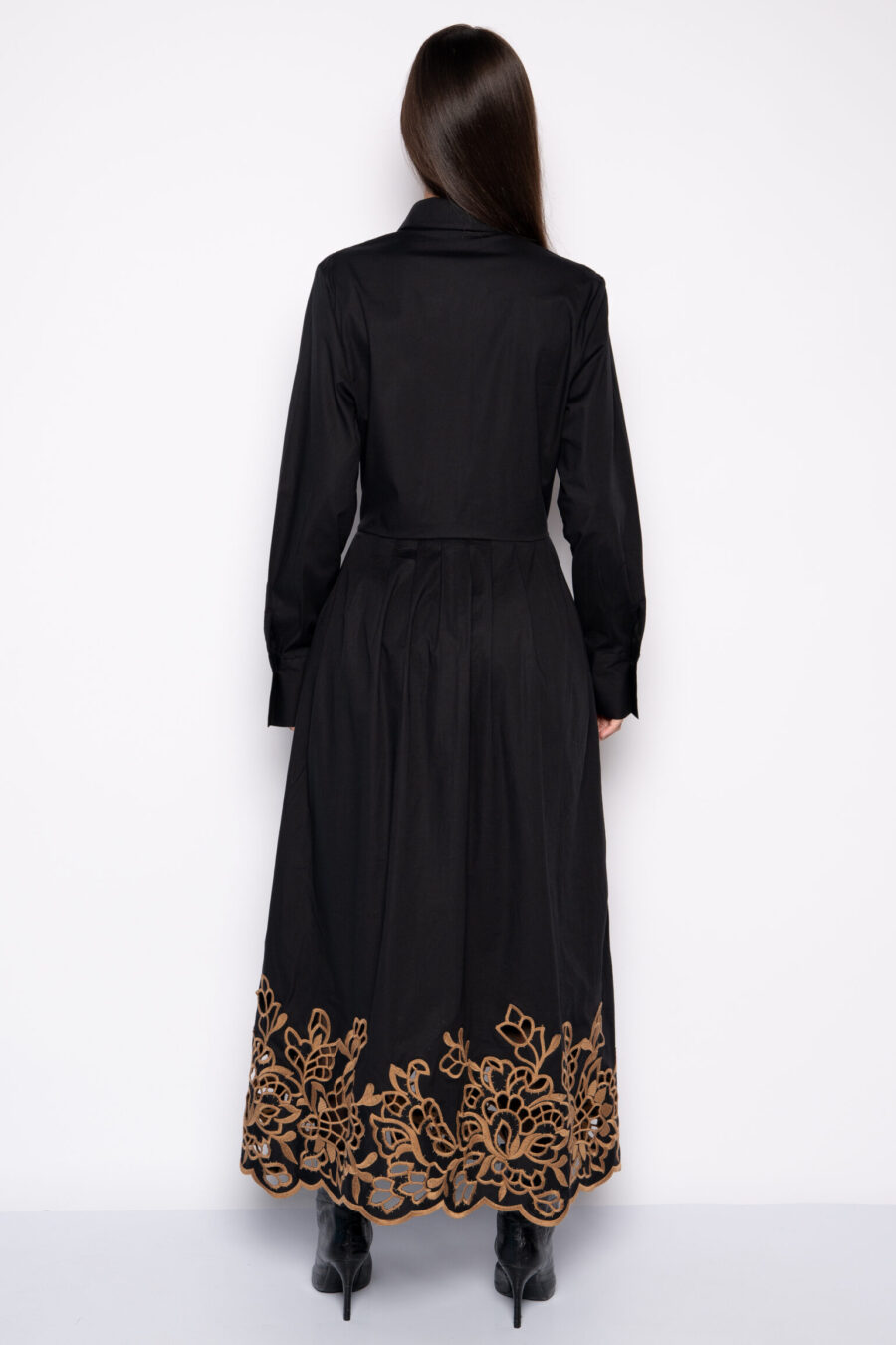 Vestido Chemise em Algodão com Bordado Vazado - PRISCILA - Imagem 3