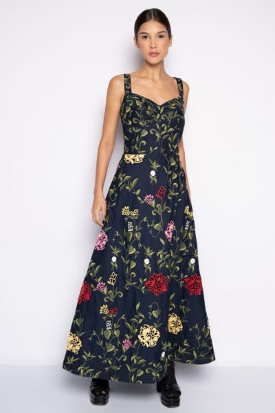 Vestido em Algodão Bordado Floral - JUDITE