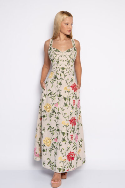 Vestido em Algodão Bordado Floral - JUDITE