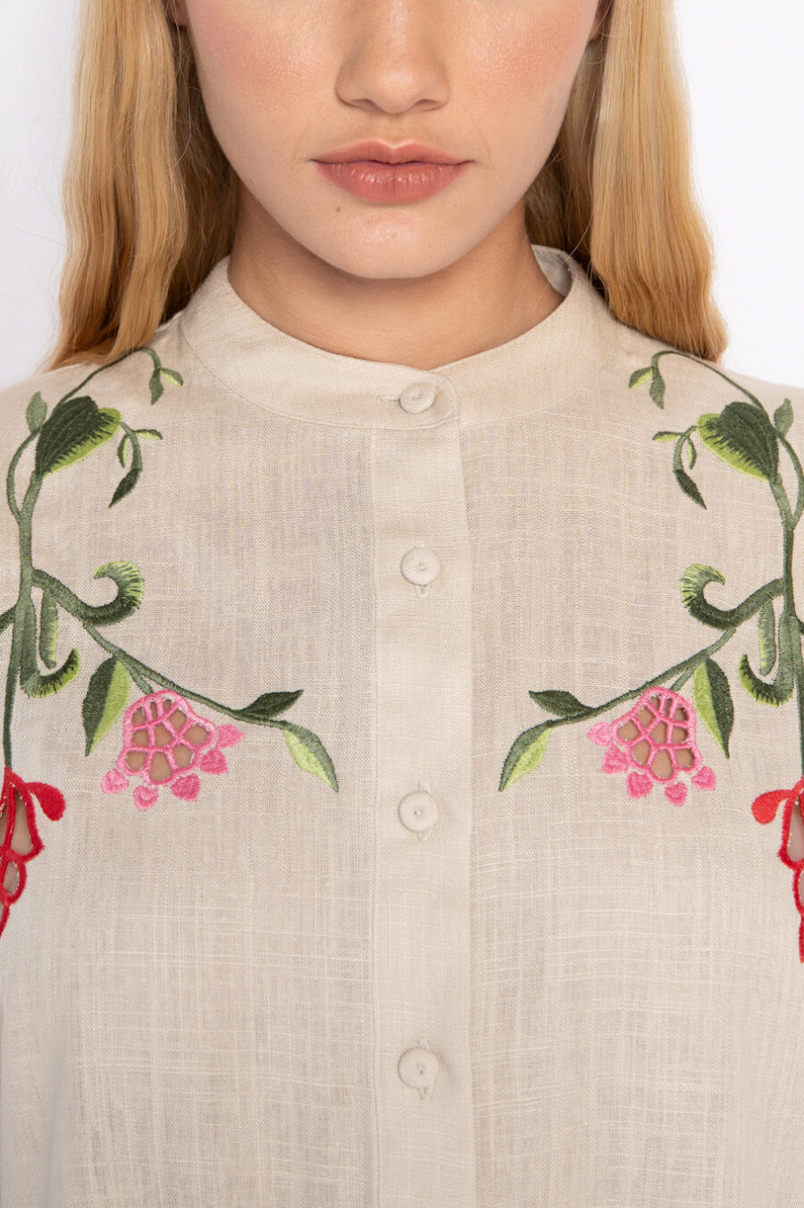 Camisa com bordado floral - ZENAIDE - Imagem 3