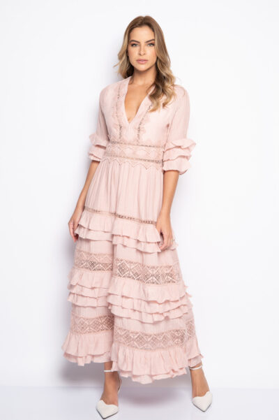 Vestido midi boho - ANINHA