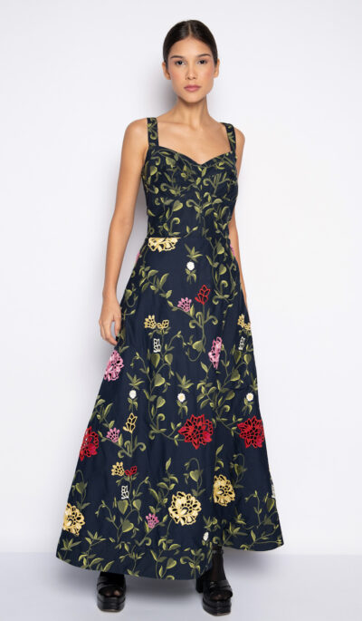 Vestido em Algodão Bordado Floral - JUDITE