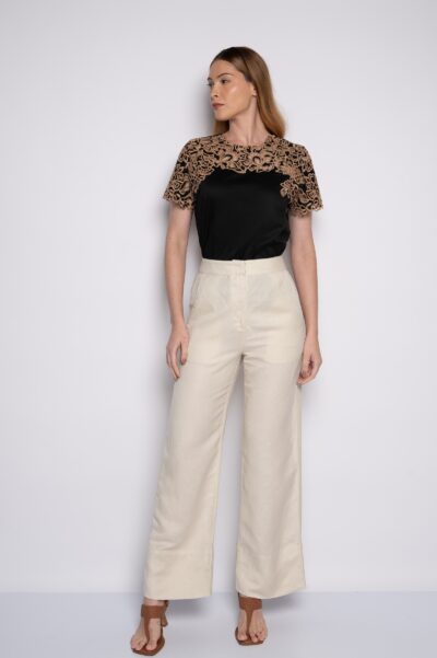 Blusa Feminina em Algodão com Bordado Richelieu - AGNES