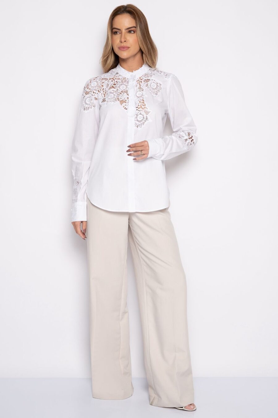 Camisa manga longa branca - Emily