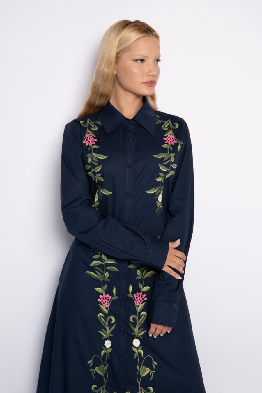 Vestido midi com mangas 3/4 - Valquíria - Imagem 2