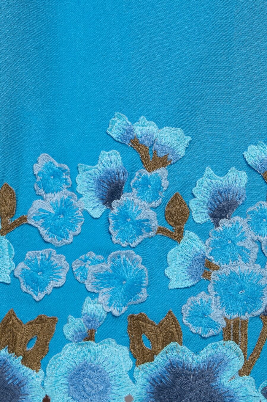 Vestido curto bordado ombro só Azul - Edith - Imagem 3