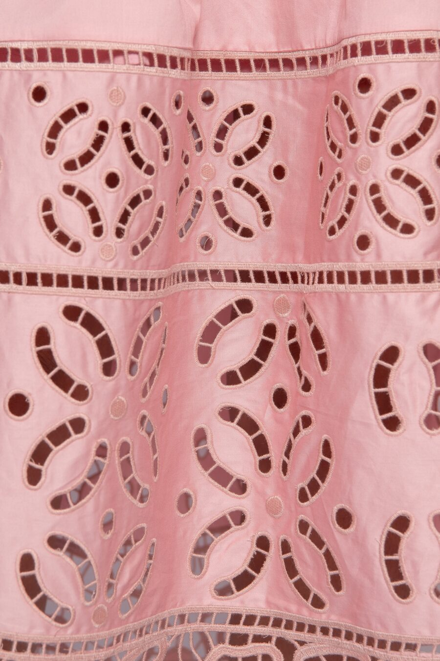 Saia midi bordada com pregas rosa - Zoe - Imagem 4