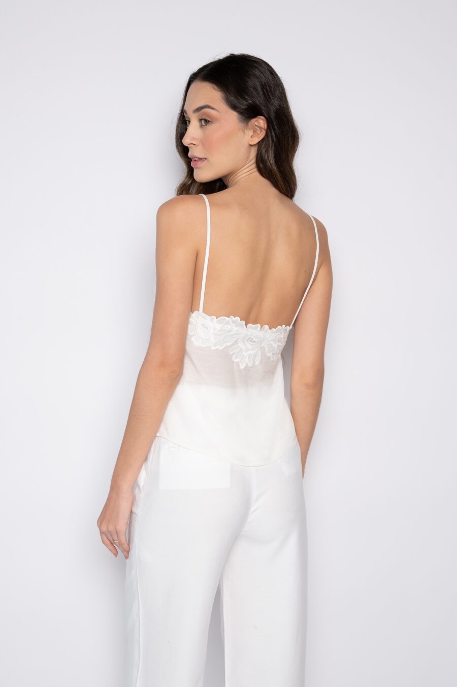 Blusa Bordada com Alça Off White - Madalena - Imagem 4