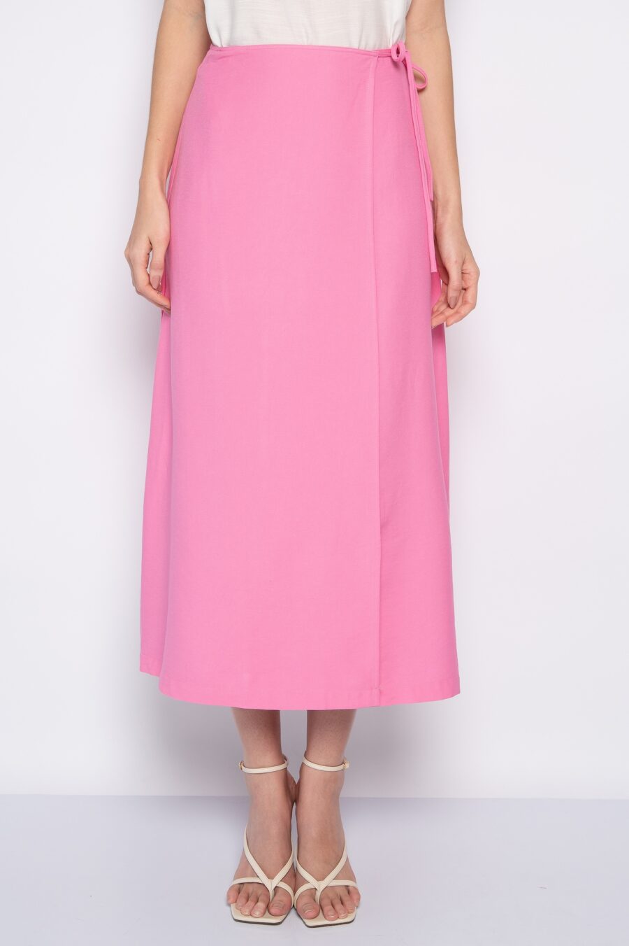 Saia midi transpassada Rosa - Nise - Imagem 4