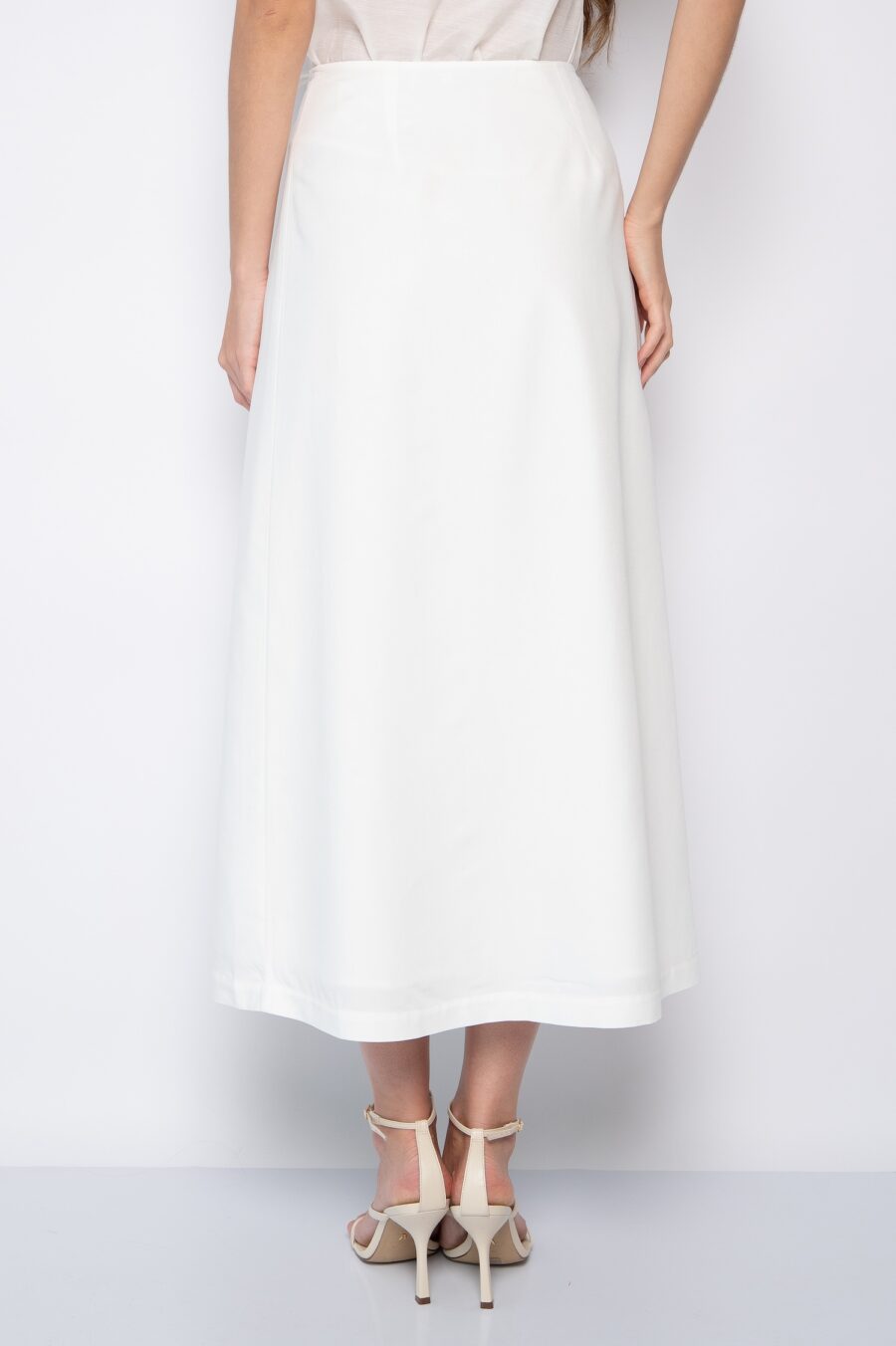 Saia midi transpassada off white - Nise - Imagem 6