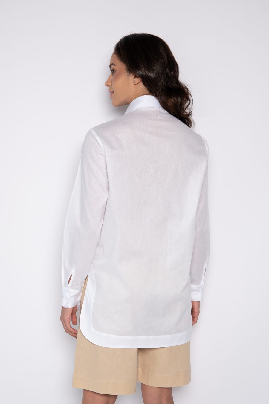 Camisa Bordada 100% Algodão Branca - Letícia - Imagem 5
