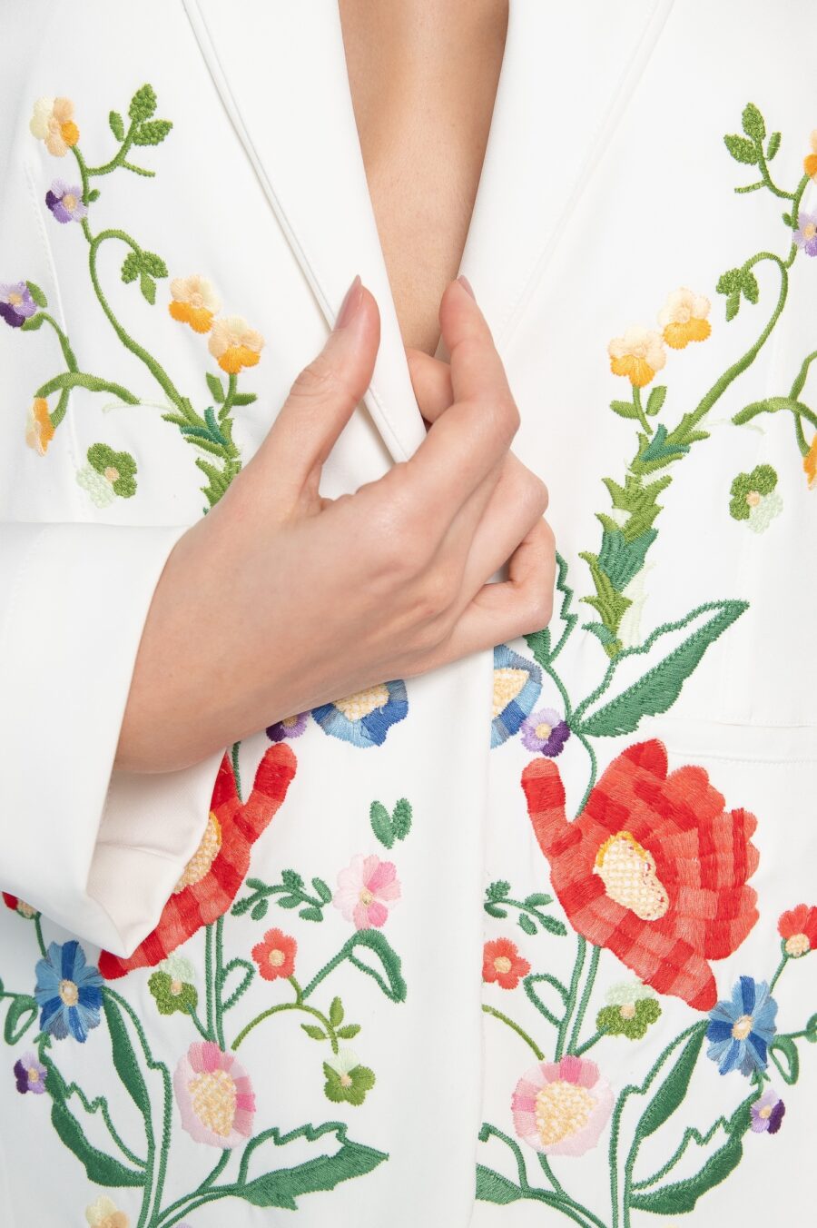 Blazer Bordado Mini Florais Off White - Mila - Imagem 4