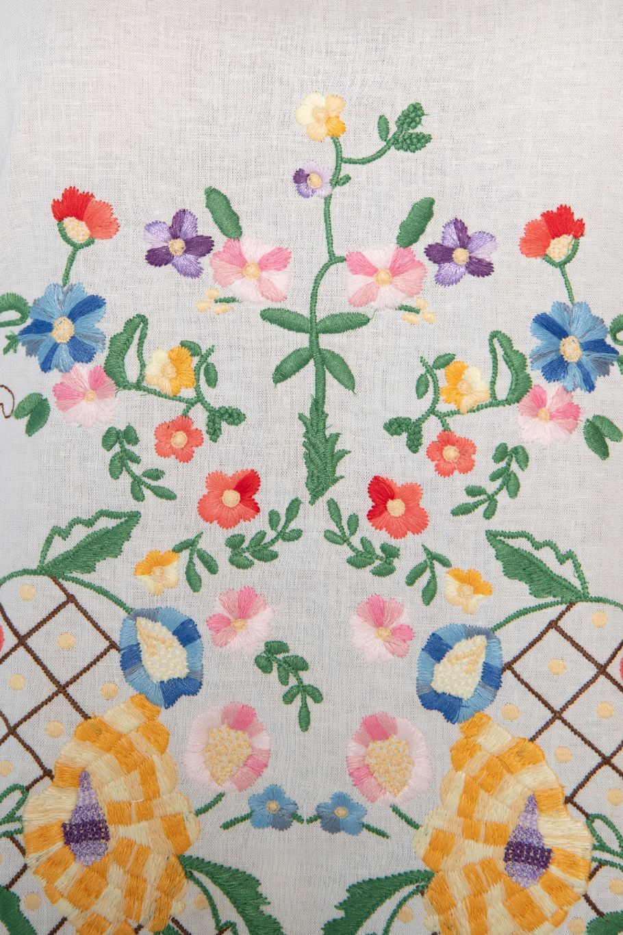 Blusa manga curta bordado mini florais off white - Samara - Imagem 6
