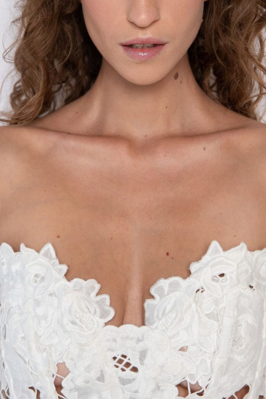 Corset Tomara que Caia Bordado Off White - Patrícia - Imagem 2