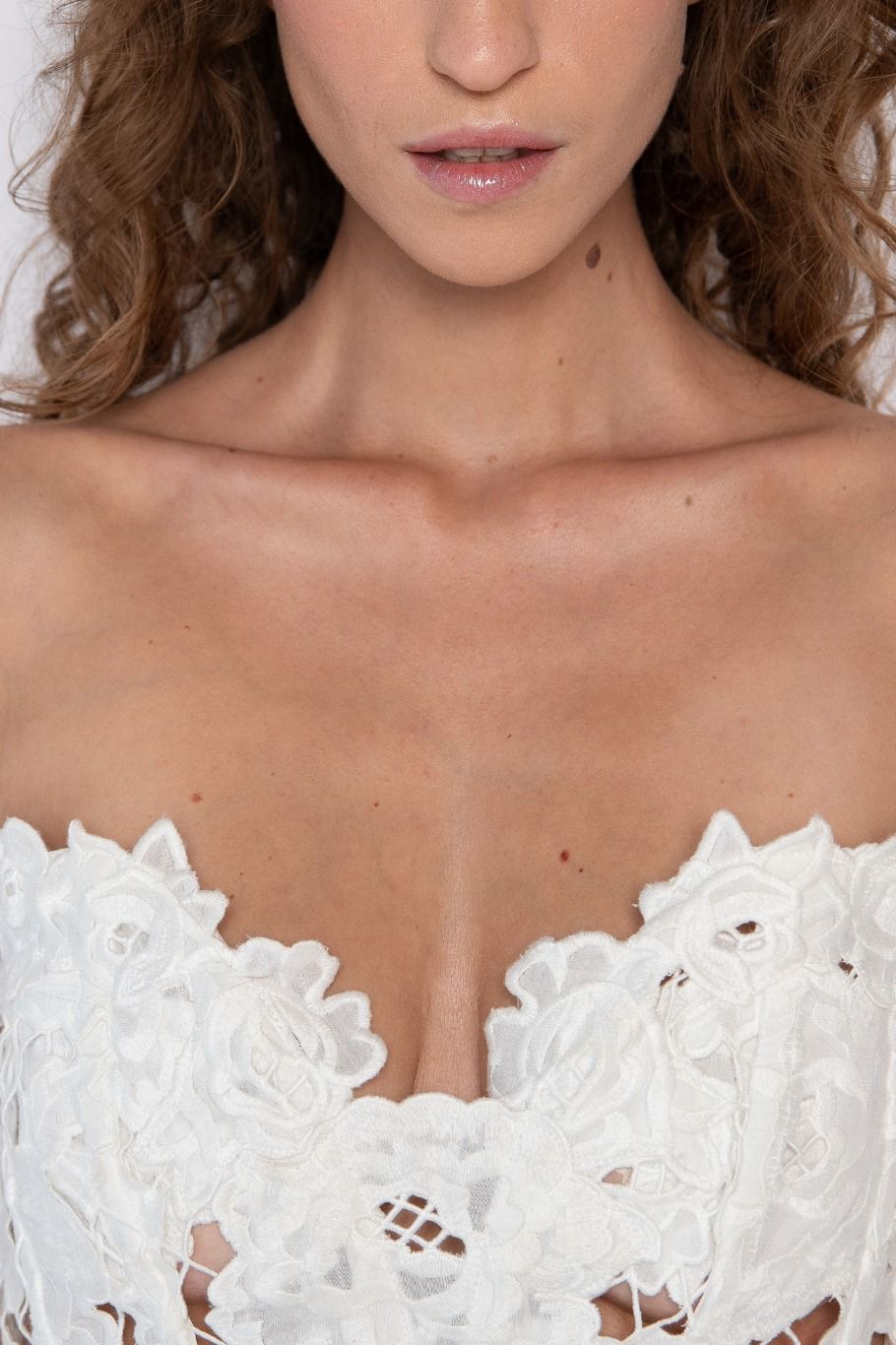Corset Tomara que Caia Bordado Off White - Patrícia - Imagem 2