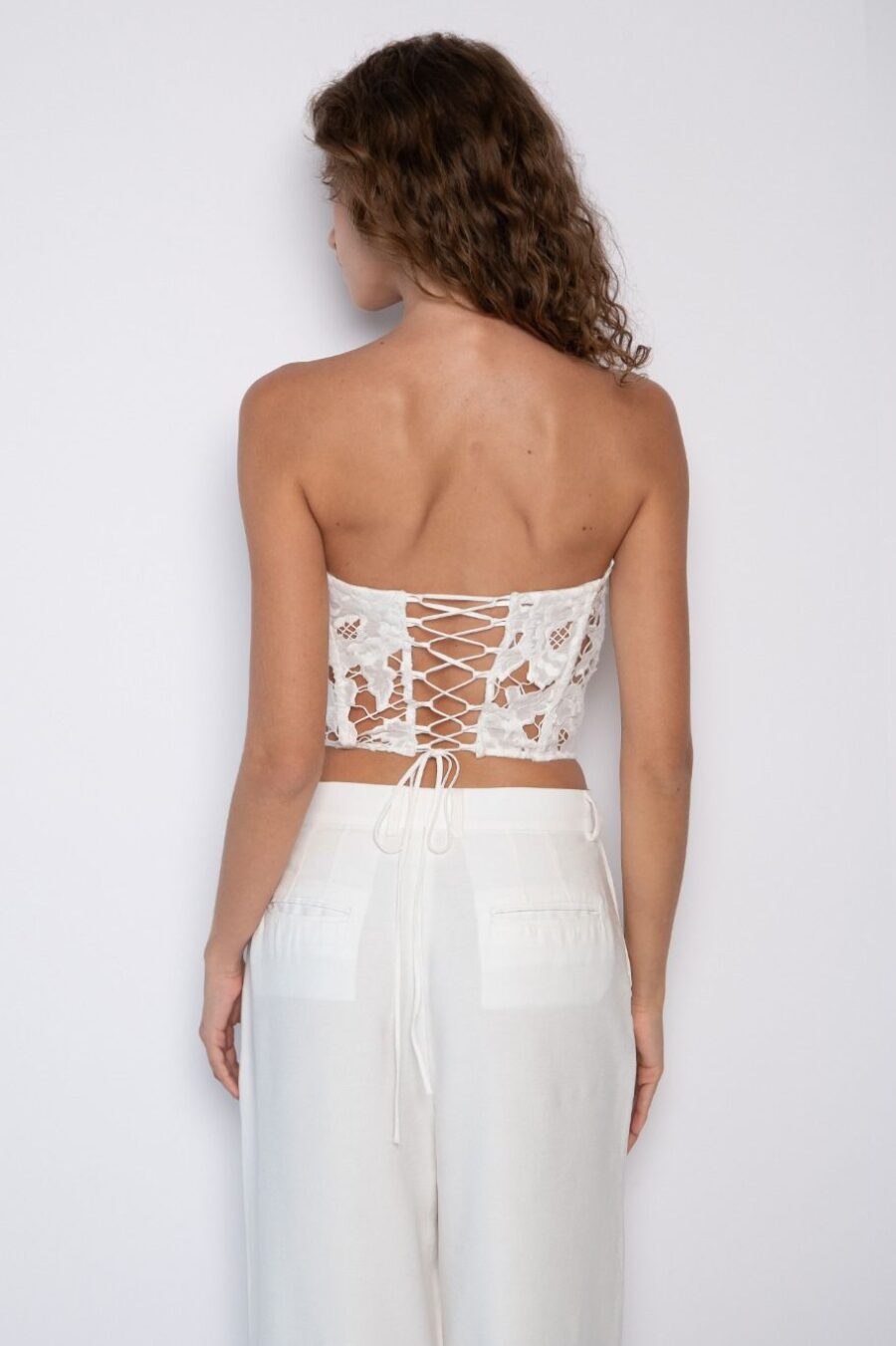 Corset Tomara que Caia Bordado Off White - Patrícia - Imagem 5