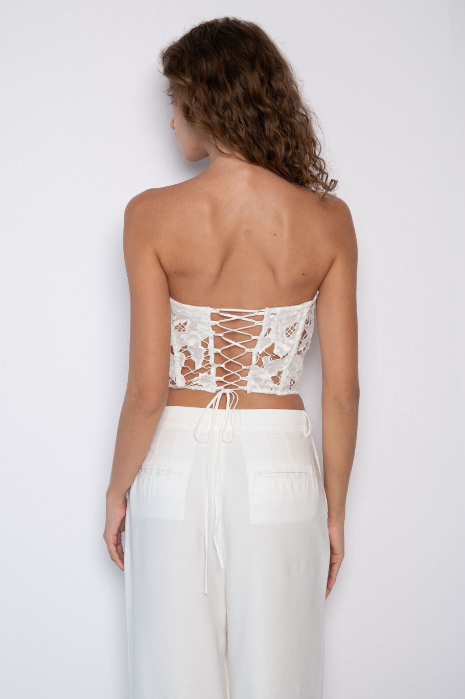 Corset Tomara que Caia Bordado Off White - Patrícia - Imagem 5
