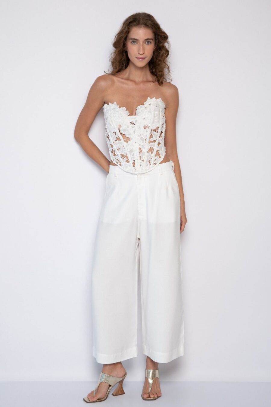 Corset Tomara que Caia Bordado Off White - Patrícia - Imagem 3