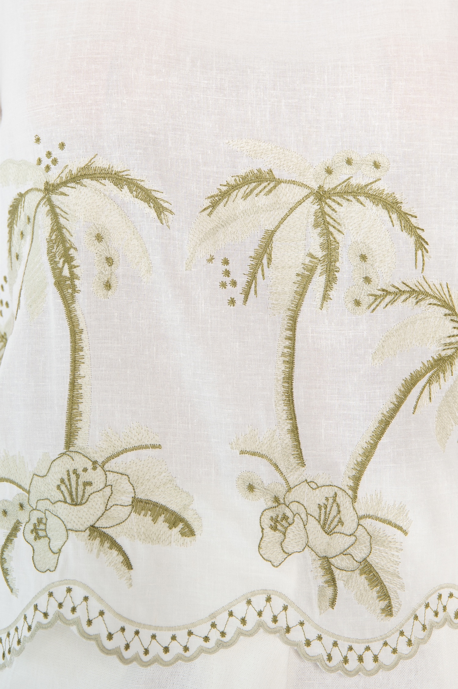 Blusa Bordada Com Mangas Curtas Off White - Tuane - Imagem 4