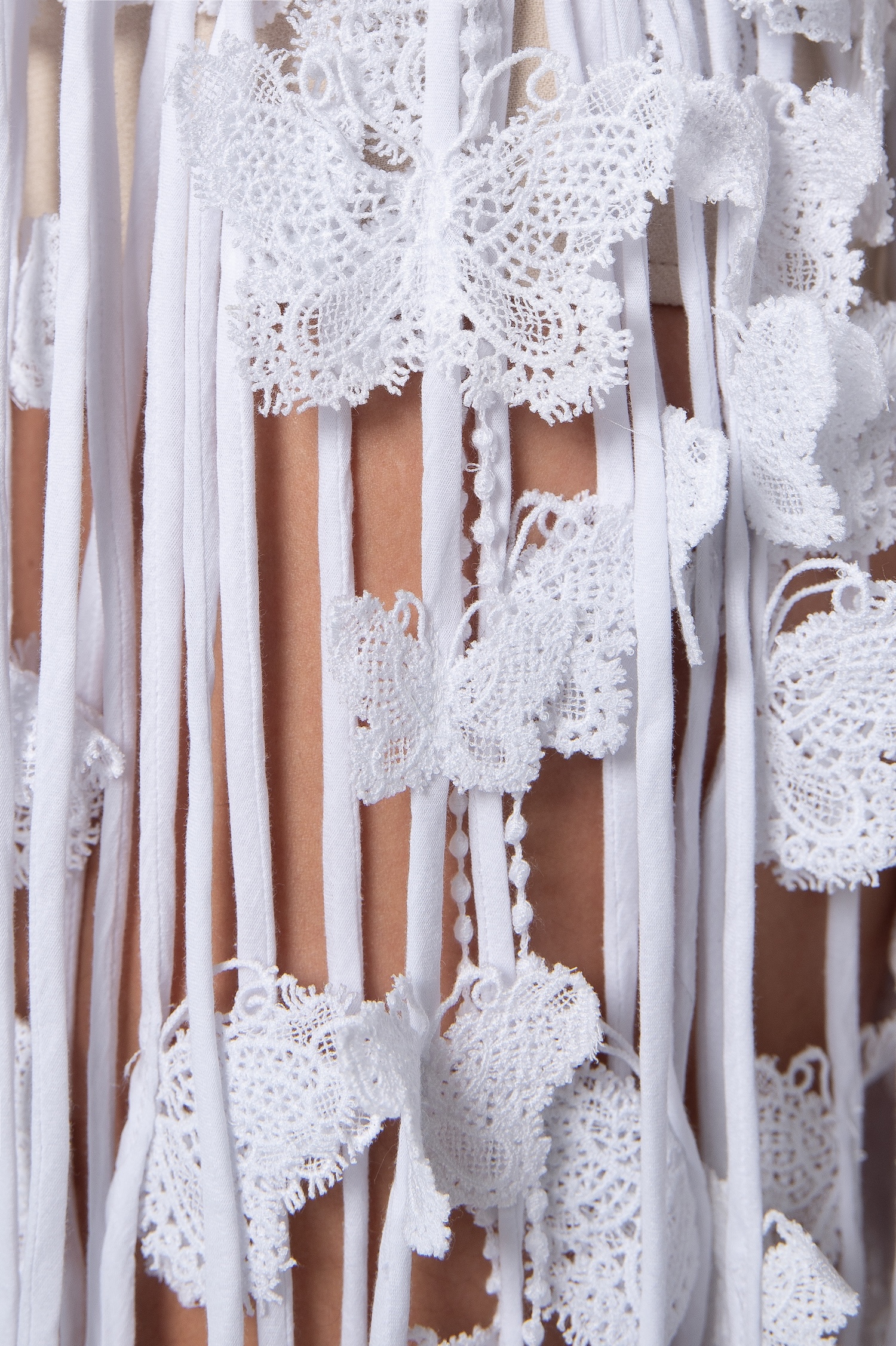 Saia Midi Bordada 100% Algodão Branco - Beatriz - Imagem 7