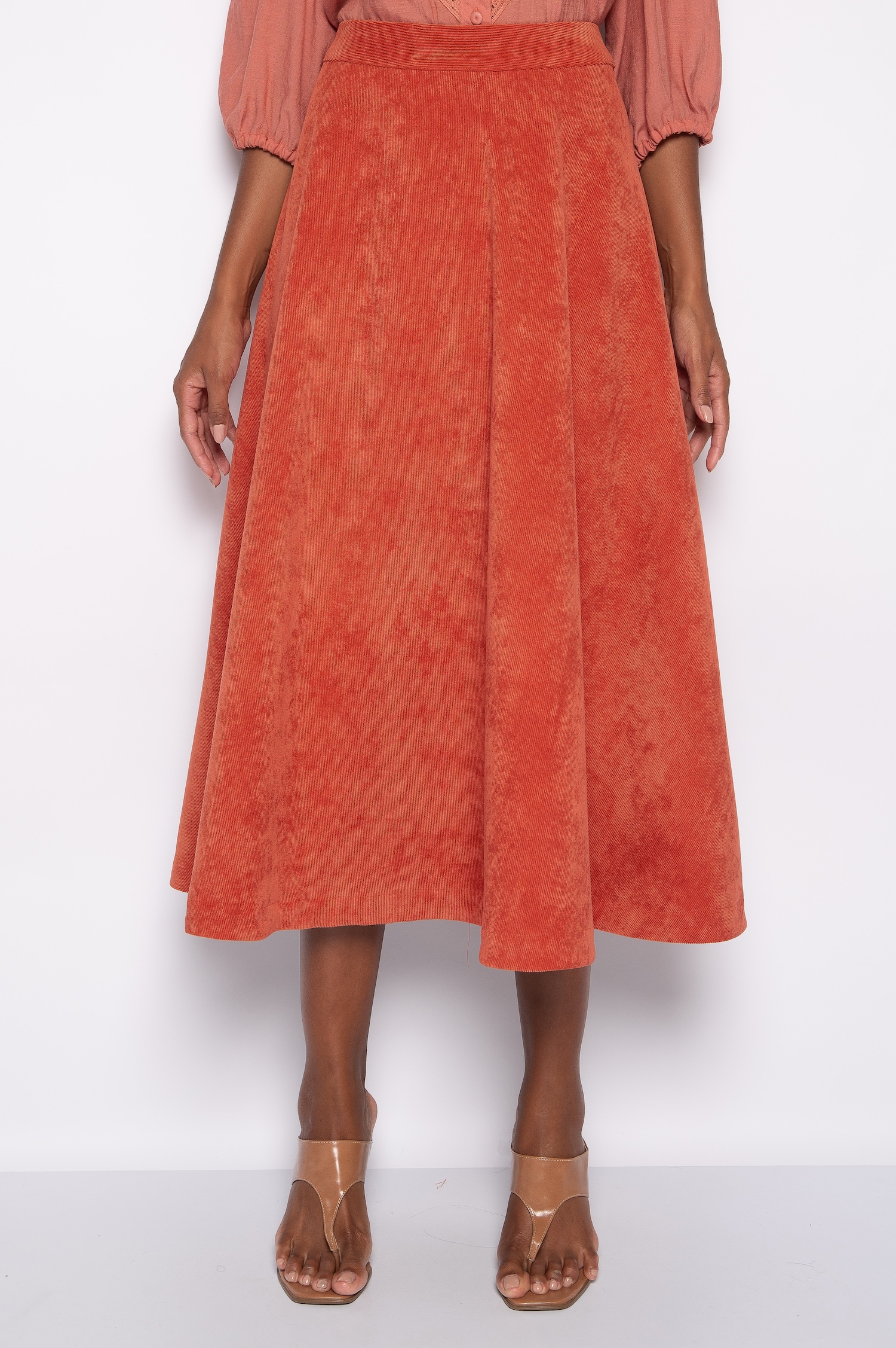 Saia Midi Godê Urucum - Rebeca - Imagem 3