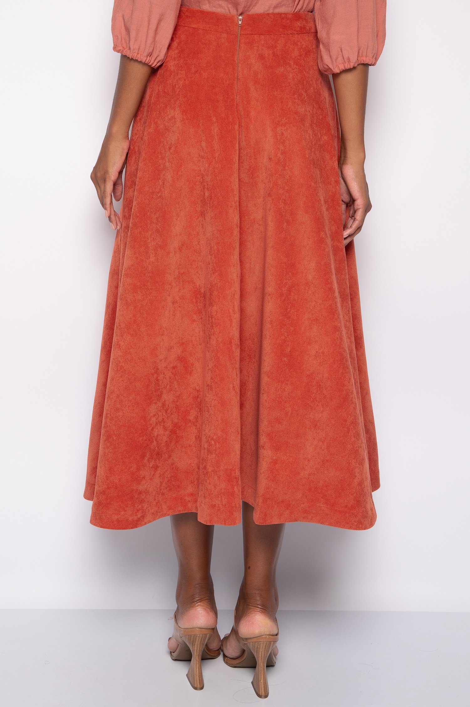 Saia Midi Godê Urucum - Rebeca - Imagem 5