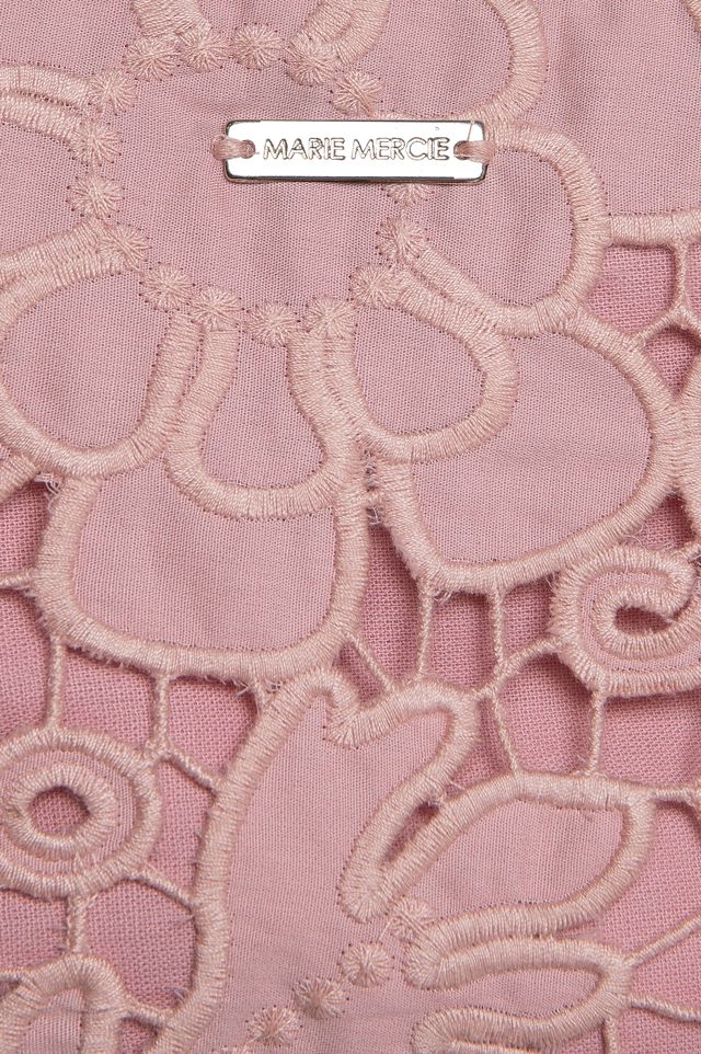 Necessaire Patchwork 100% Algodão Em Richelieu - Rosa - Imagem 3