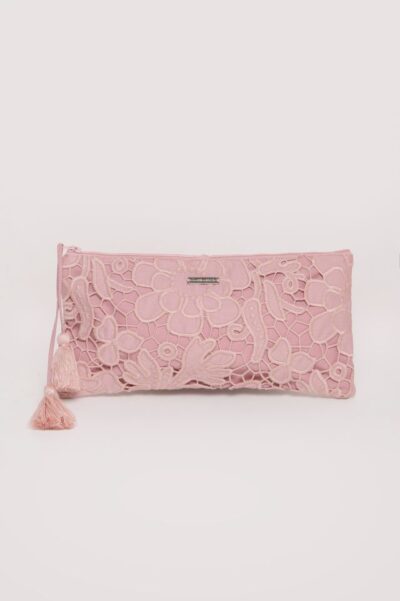 Necessaire Patchwork 100% Algodão Em Richelieu - Rosa