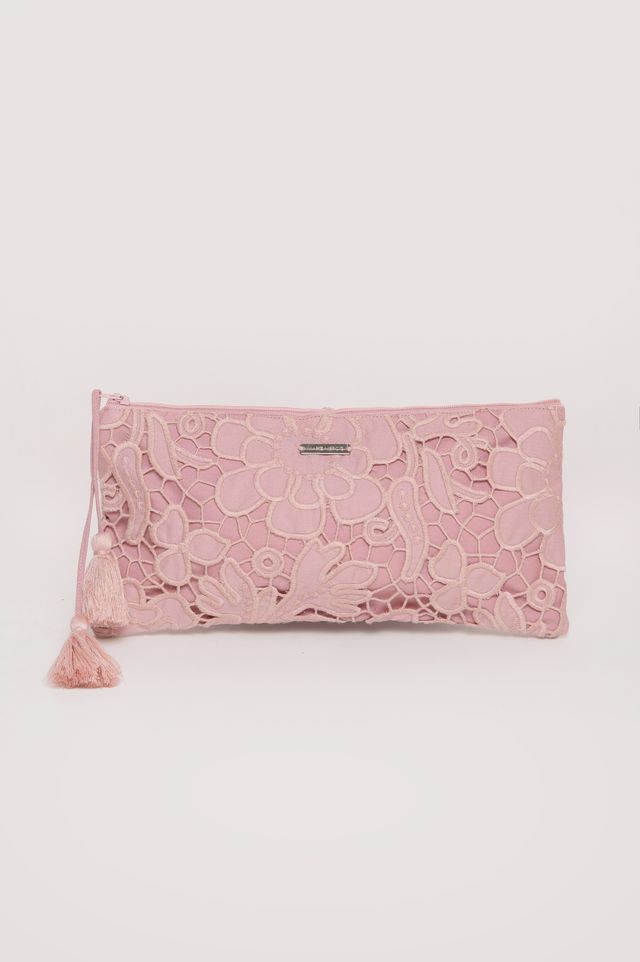 Necessaire Patchwork 100% Algodão Em Richelieu - Rosa