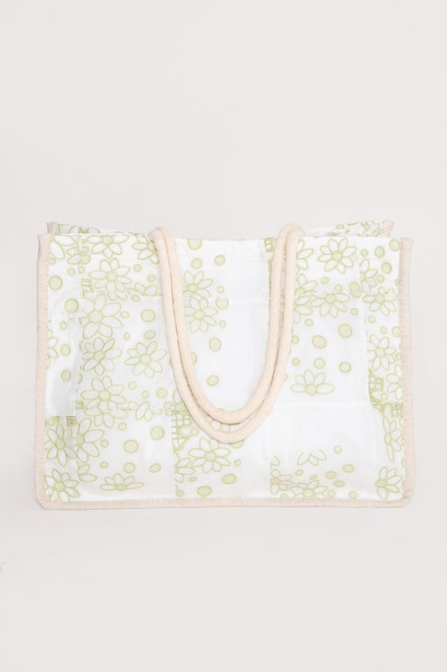 Bolsa Bordada Em Patchwork 100% Algodão - Verde