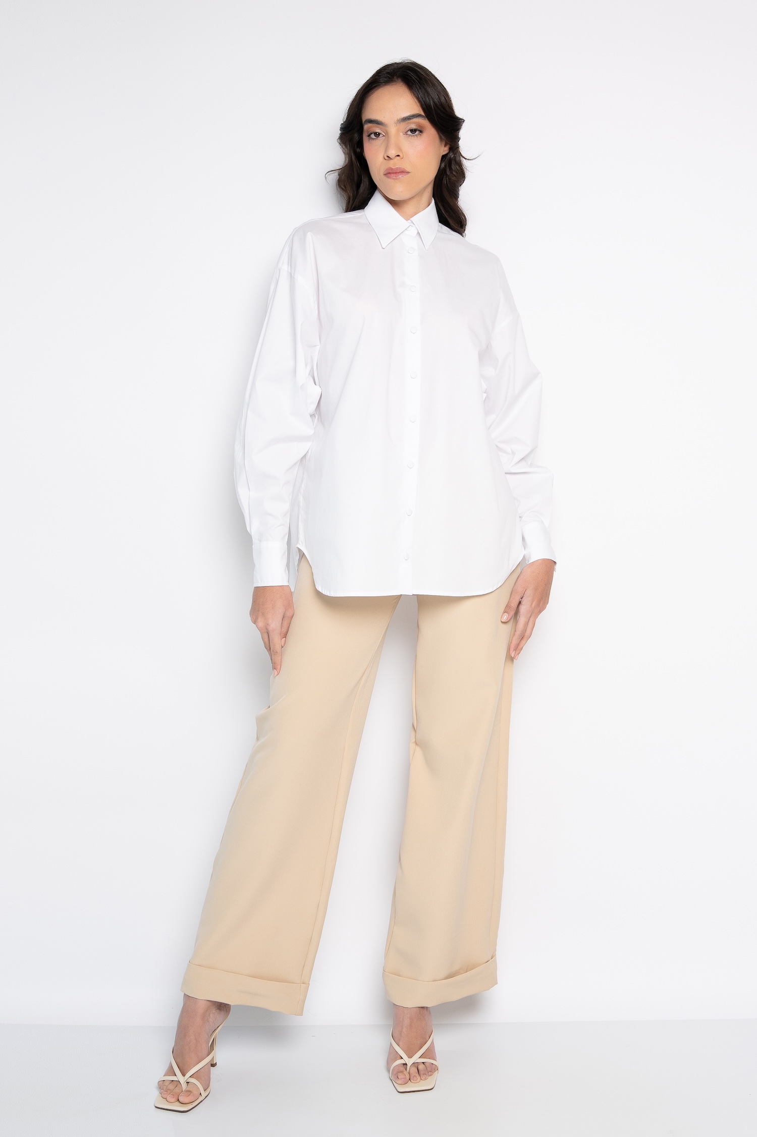 Camisa Oversized Branca - Sabrina