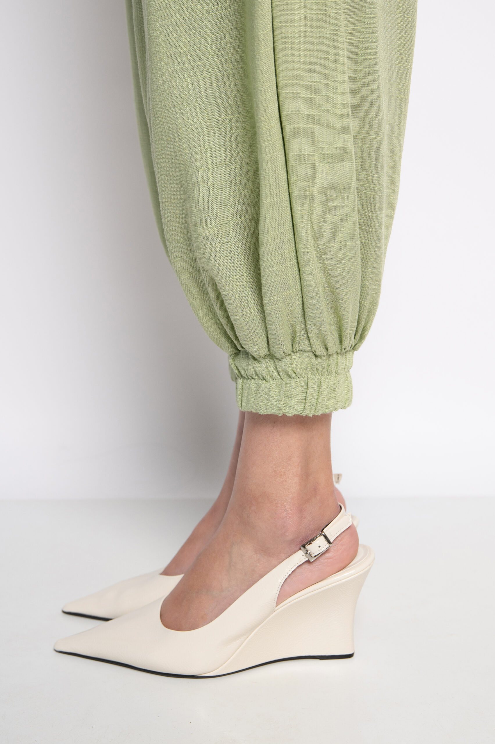 Calça Aladim Com Amarração Frontal Verde - Adelaide - Imagem 3